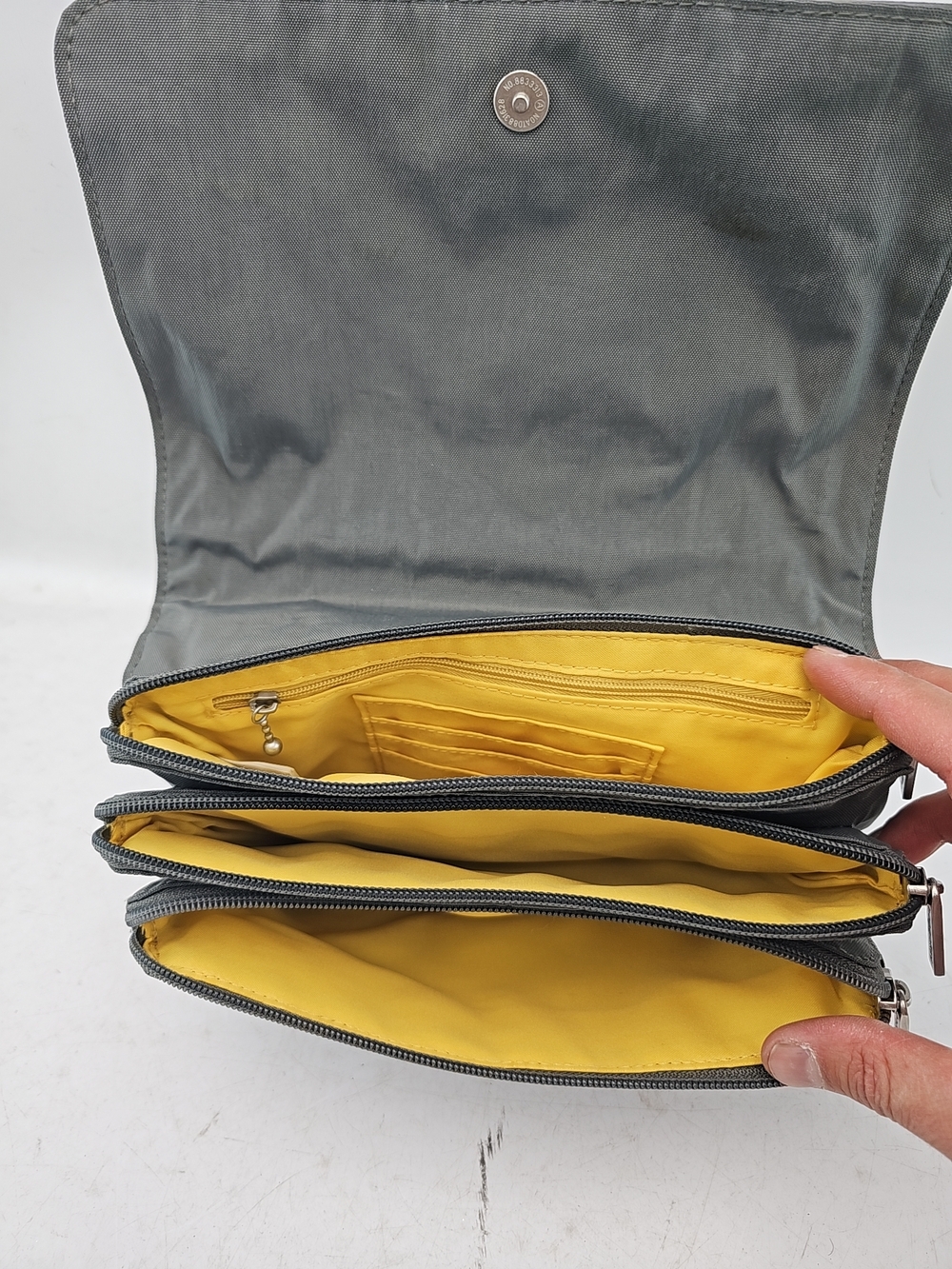 Baggallini Gray Nylon Crossbody Bag with Adjustable Strap - Picture 5 of 7